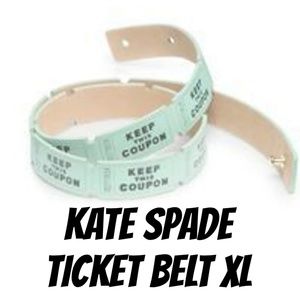 KATE SPADE NY LEATHER TICKET ROLL BELT XL 🎟 RARE